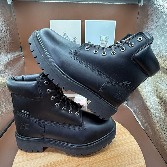 Timberland PRO Black 6in” Waterproof, Insulated, Steel Toe, EH, Work boot Sz 9 - Picture 5 of 12